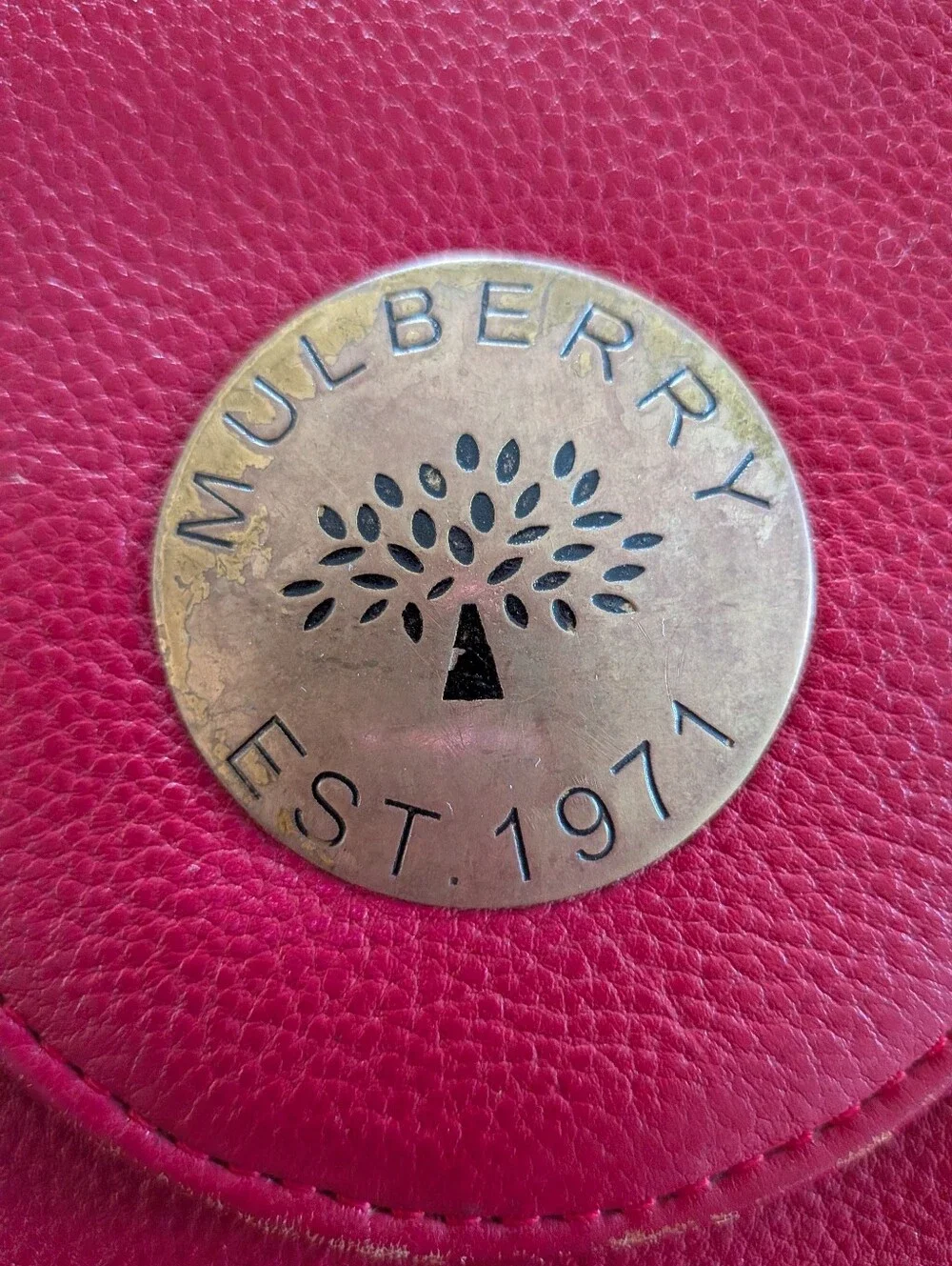 Mulberry Leather Bag Messenger Red